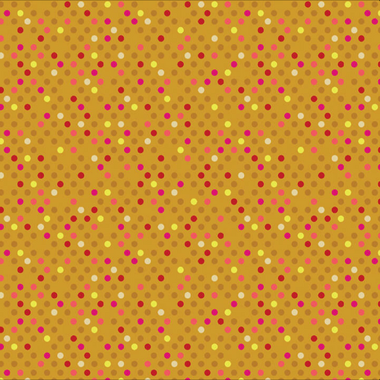 Dazzle Dots - Confetti Drop Gold/Multi 16206-33 by Benartex