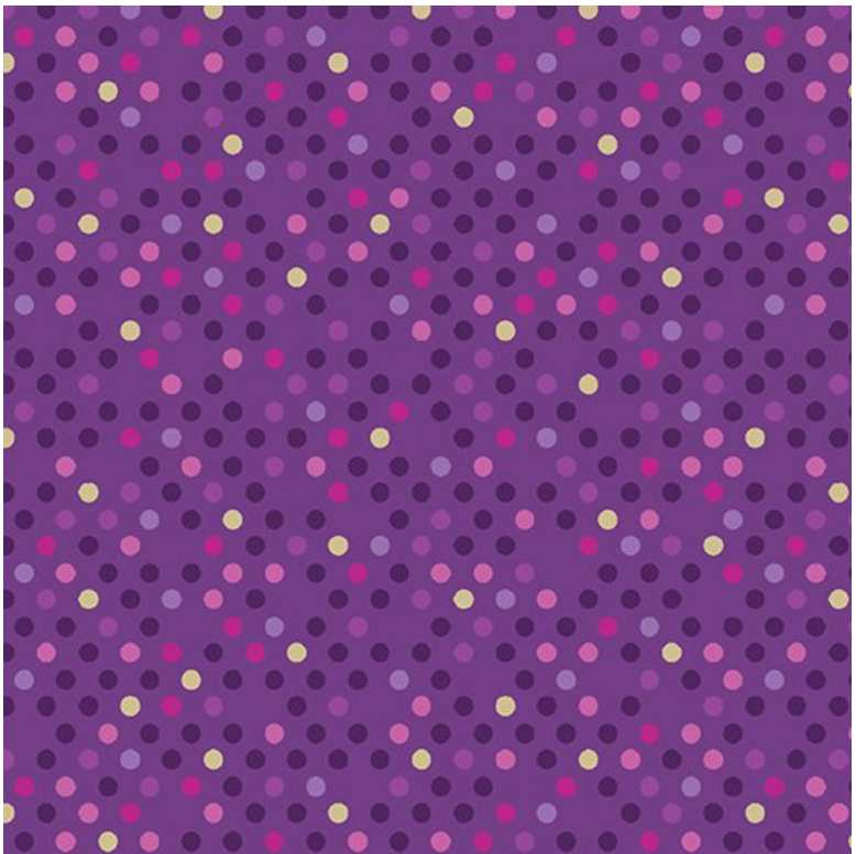 Dazzle Dots - Confetti Drop Purple/Multi 16206-66 by Benartex