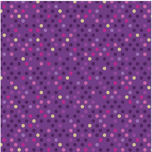 Dazzle Dots - Confetti Drop Purple/Multi 16206-66 by Benartex