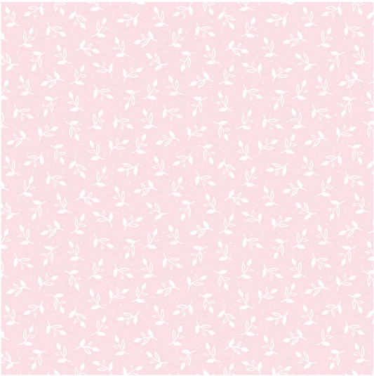 Happy Heart - Sprigs Light Pink 16163-01 by Benartex