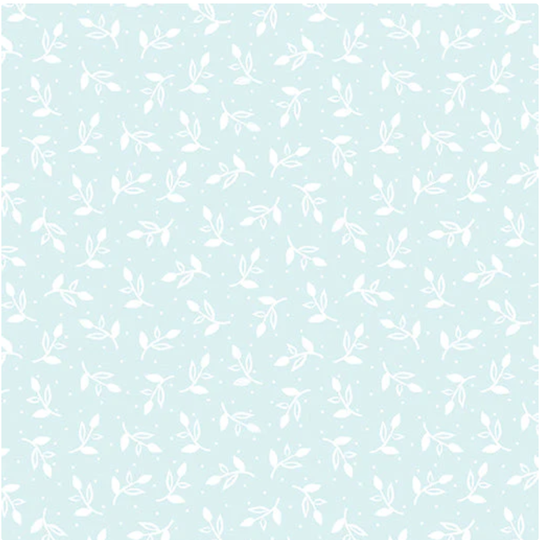 Happy Heart - Sprigs Light Turquoise 16163-04 by Benartex