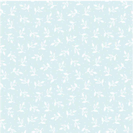 Happy Heart - Sprigs Light Turquoise 16163-04 by Benartex