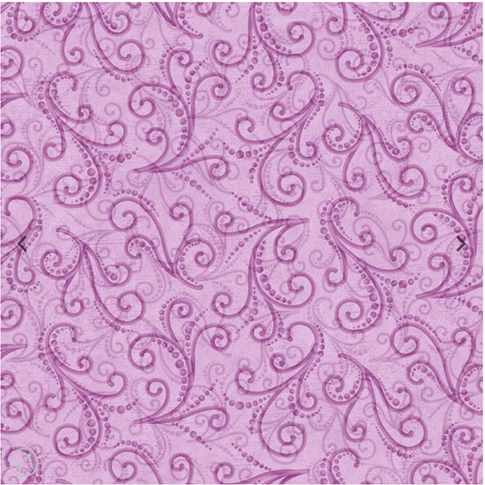 Parrot Habitat - Destiny Swirl Light Lilac 16184-06 by Benartex