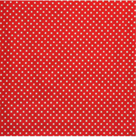 Dazzle Dots - Snazzy Squares Red/Linen 16207-10 by Benartex