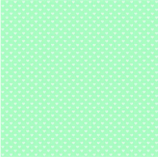 Hearts - Mint Green 8149-G1 by Andover Fabrics