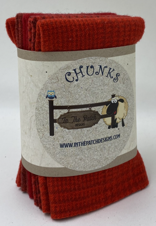 Chunks - Rad Red Wool WK7010 by In The Patch Designs