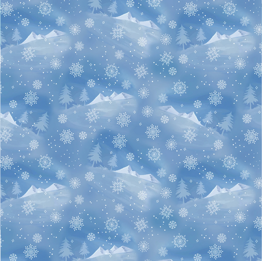 Woodland Wonderland - Mountain View Med. Blue 14983 by Benartex