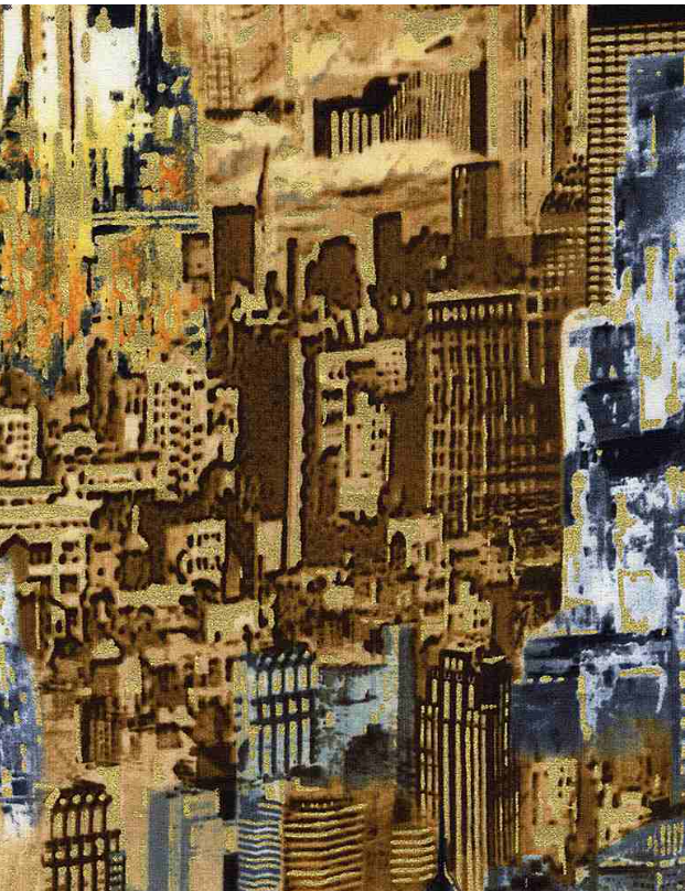 Allover Cityscape - CM8152 Multi by Timeless Treasures