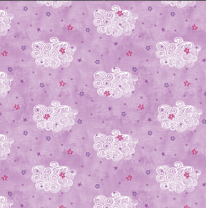 Dreamers - Fantasy Cloud Lilac By Benartex