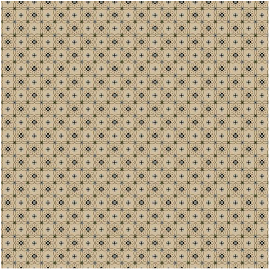 Bluebird Manor - Daisy Check Tan R221048D by Marcus Fabrics