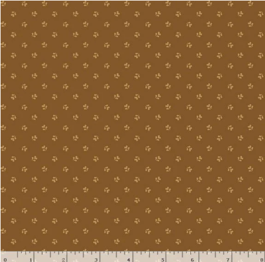 Carrie's Caramels Cream - Heart Flower Cocoa R101029D by Marcus Fabrics