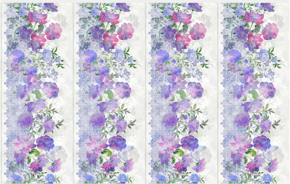 Ethereal - Lavender Border Print 10JYT-3 by Jason Yenter for In the Beginning Fabrics
