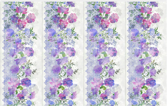 Ethereal - Lavender Border Print 10JYT-3 by Jason Yenter for In the Beginning Fabrics