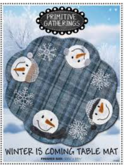 Winter is Coming Table Mat by Primitive Gatherings