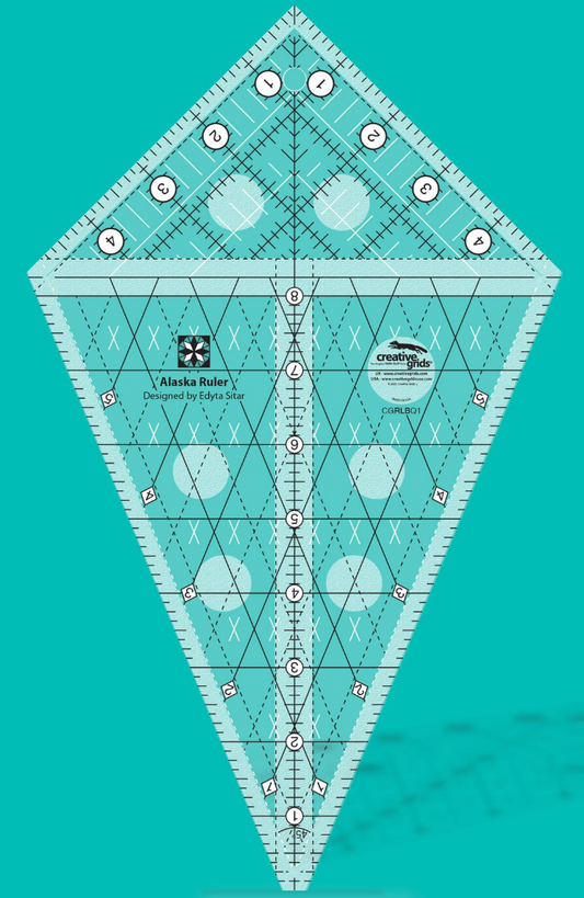 Creative Grids - Alaska Ruler CGRLBQ1 45 Degree