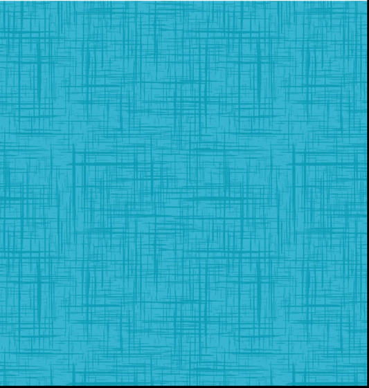 All New England Shop Hop Fabric 2025 PRESALE - Blenders - Cross Hatch Texture Deep Aqua 15121-84 by Benartex