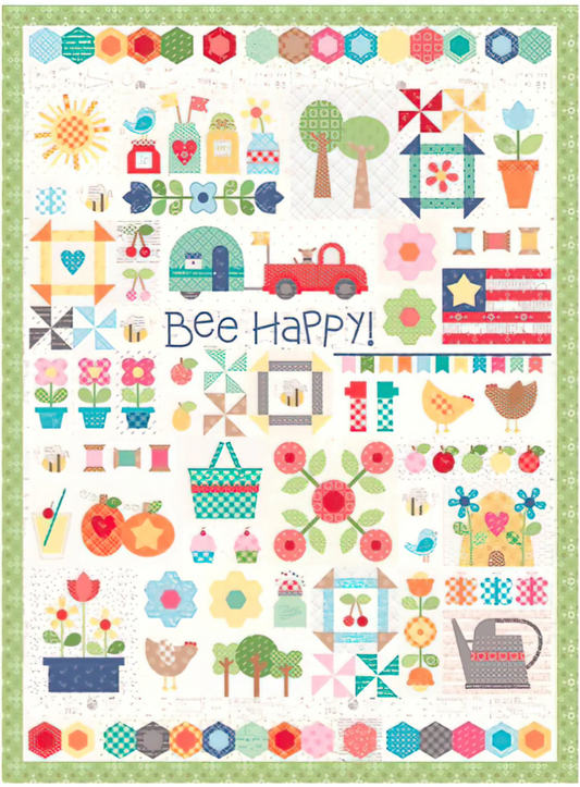 Puzzles - Bee Happy Quilt Puzzle by Lori Holt of Bee in my Bonnet 1000 pc.