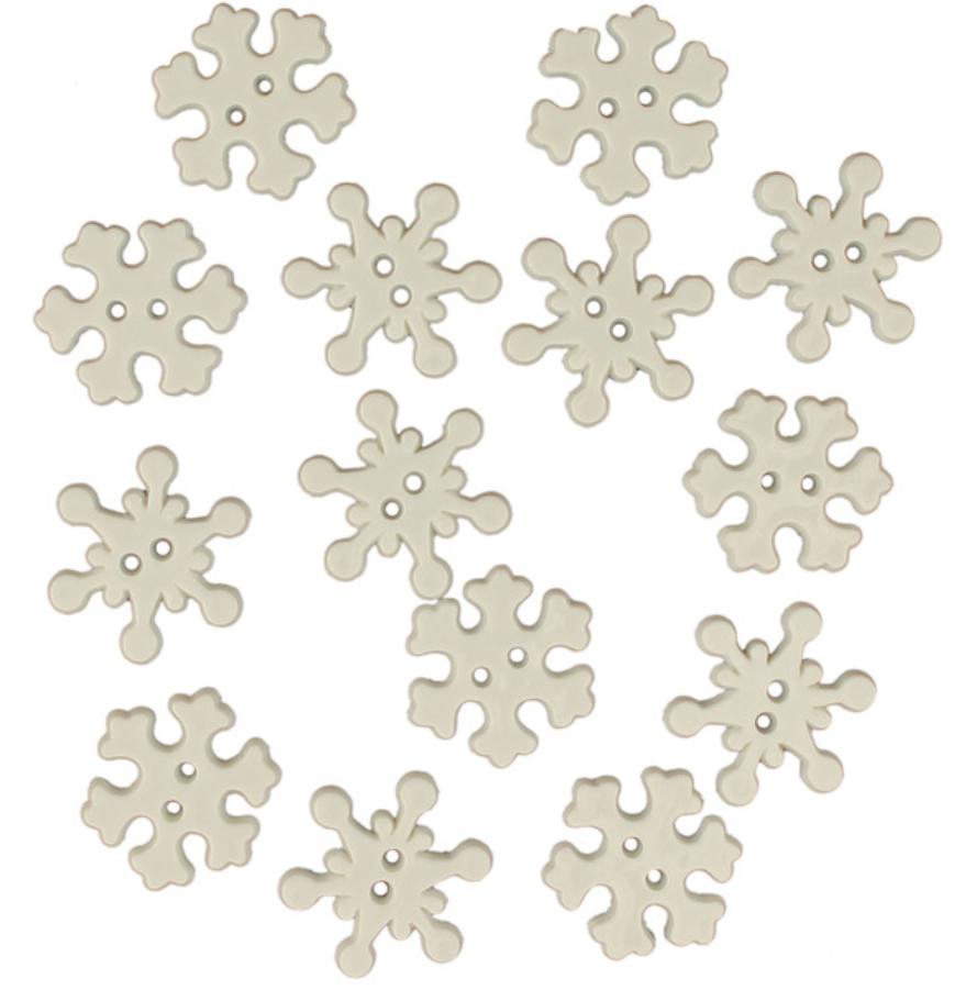 Buttons Galore - Christmas Collection - Snowflakes Pkg of 14