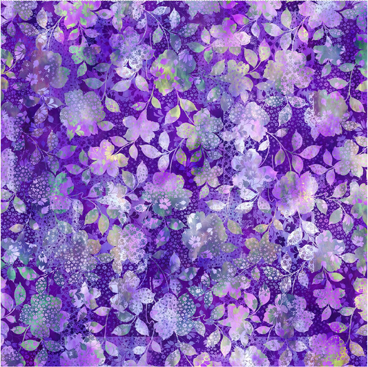 Allure - Purple Patchwork Floral 2ALR-3 by Jason Yenter for In the Beginning Fabrics
