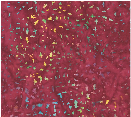 Quiltessentials 6 - Splash Mini Motif Raspberry Batiks 431Q-2 by Anthology Fabrics