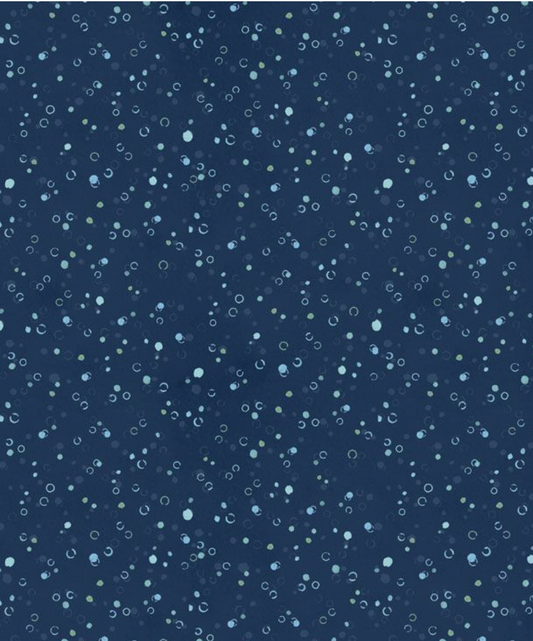 Underwater Wonders - Bubbles All Over Deep Blue 36297 474 by Wilmington Prints