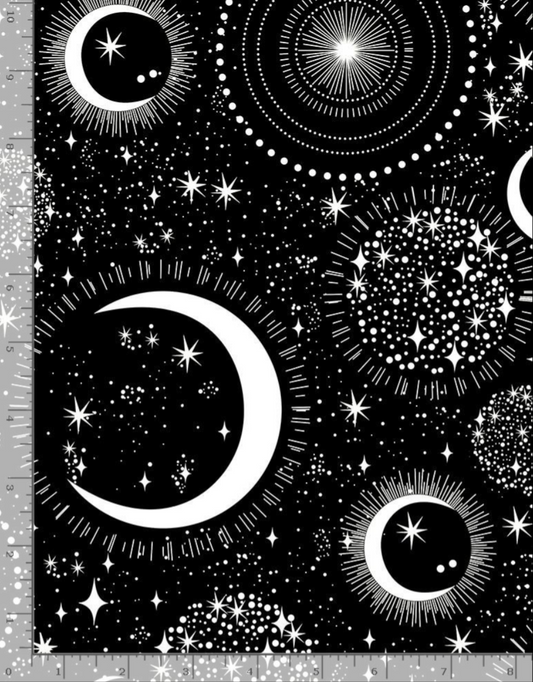 Glow in the Dark - Glowing Moons and Stars CG7431 by Timeless Treasures