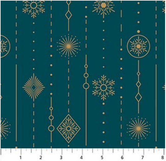 Sparkle - Teal Stripe P26994M-76 by Northcott