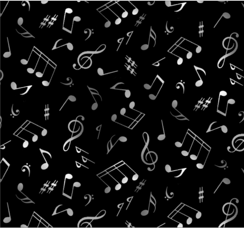 Jazz - Music Notes 148BLACK by Elizabeth's Studio