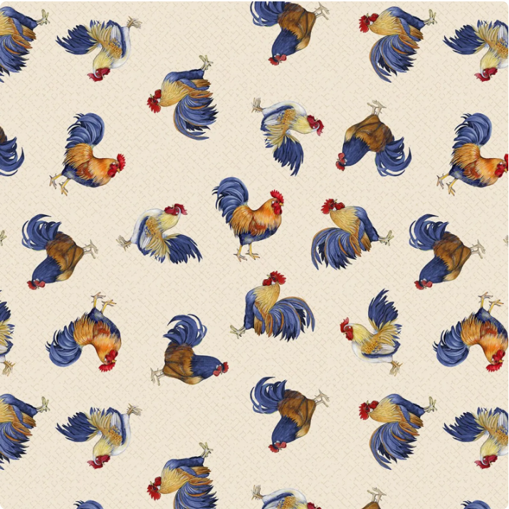 Morning Serenade - Rooster Toss 39865-224 by Wilmington Prints