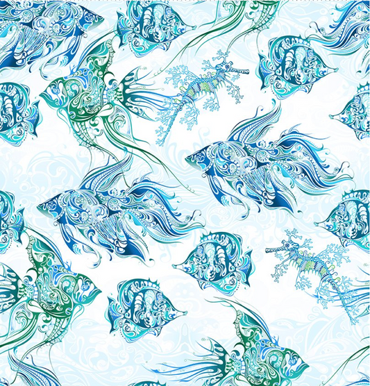 Wonders of the Ocean - Fish by Jason Yenter for In the Beginning Fabrics