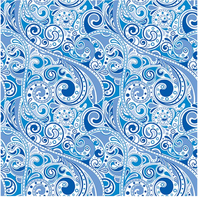 Wonders of the Ocean - Sea Swirls by Jason Yenter for In the Beginning Fabrics