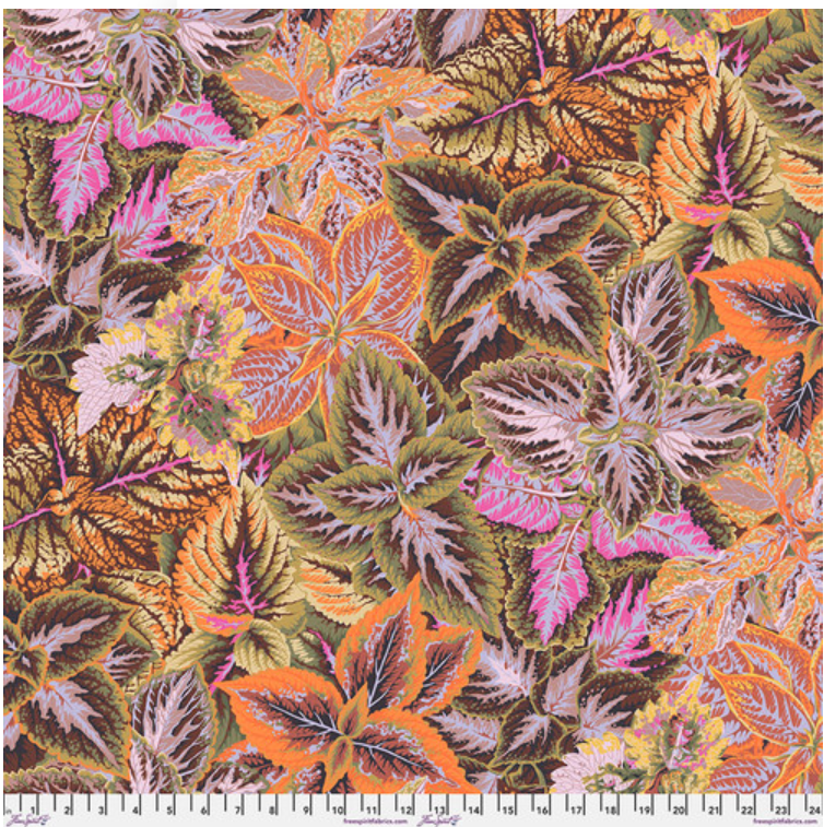 Kaffe Fassett August 2025 - Bold Leaves Brown PWPJ132 by Free Spirit