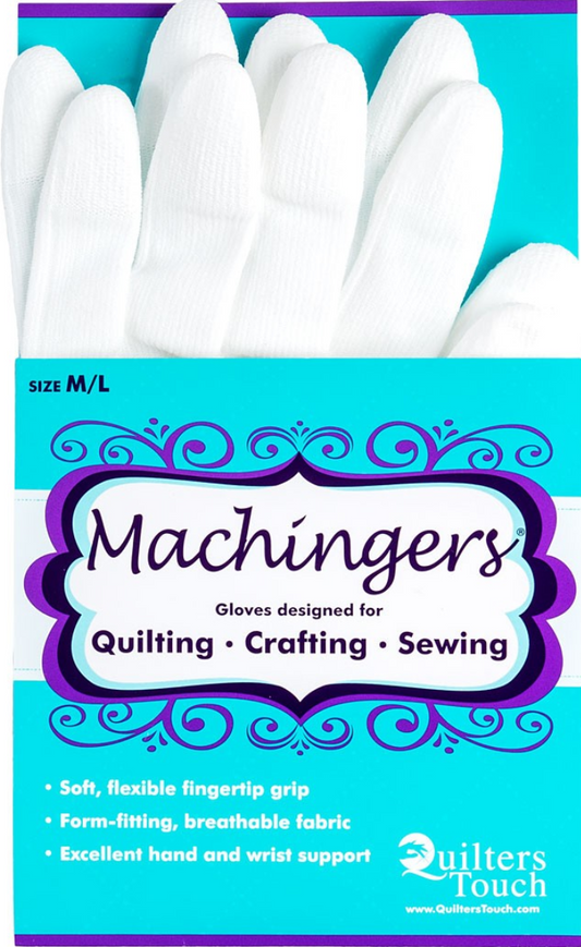 Machingers Gloves designed for Quilting, Crafting &amp; Sewing-Size M/L
