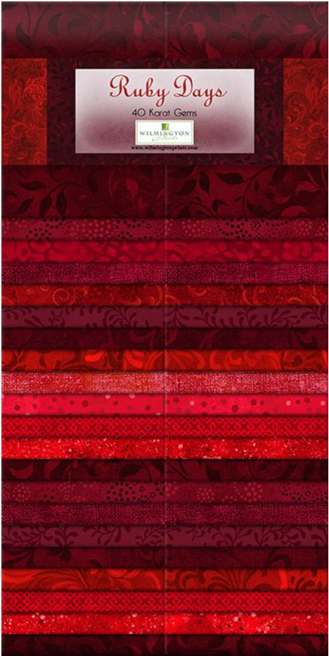 Ruby Days - Forty Karat Gems - 2 1/2" x 44" Strips - Pk of 40 - 842-3-842 by Wilmington