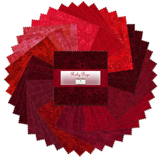 Ruby Days - 5 Karat Gems - 5" Squares Pk of 42 507-3-507 by Wilmington Prints