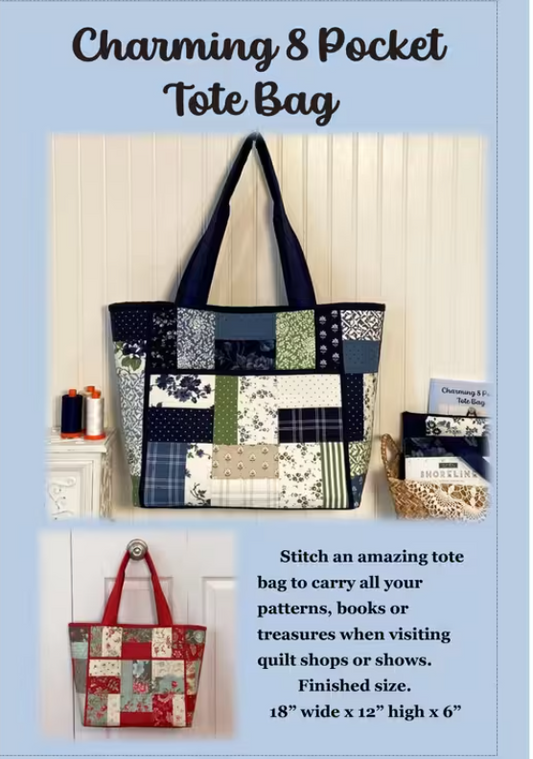 Charming 8 Pocket Tote Bag by J. Minnis Designs