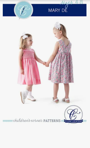 Mary De Dress Pattern Sizes 4-8 by Children's Corner Patterns