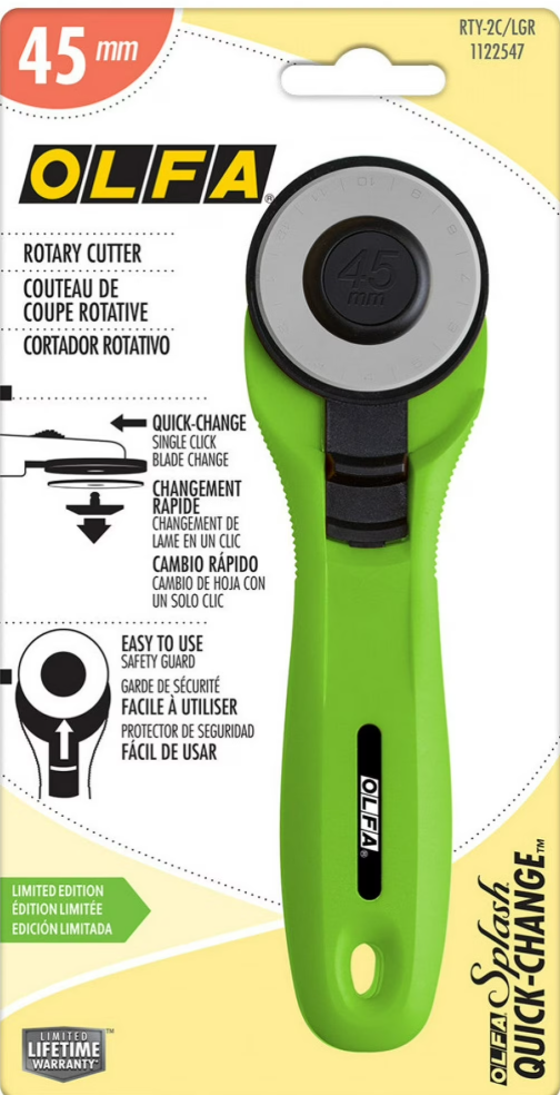 Olfa Splash Quick Change Rotary Cutter 45 mm - Green&nbsp;