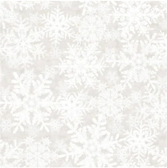 New Snow - Snowflakes on White - 11NS Col.1 by Jason Yenter for In the Beginning Fabrics