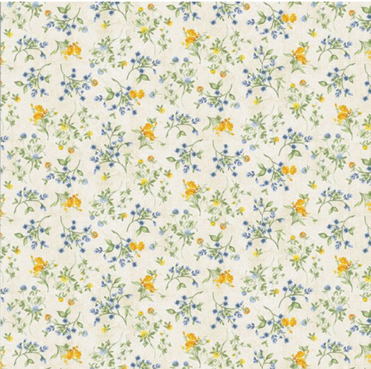 Fleur - CD3365 Tiny Floral Cream by Timeless Treasures