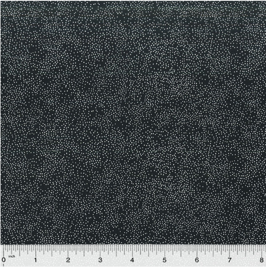 BeColourful - Silver Dots on Black Batik BC31Q-X by Anthology