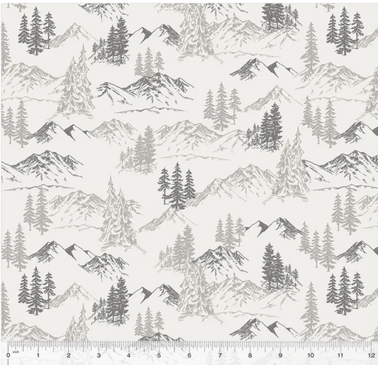 Aspen - Mountains 54043-4 Snow by Windham Fabrics