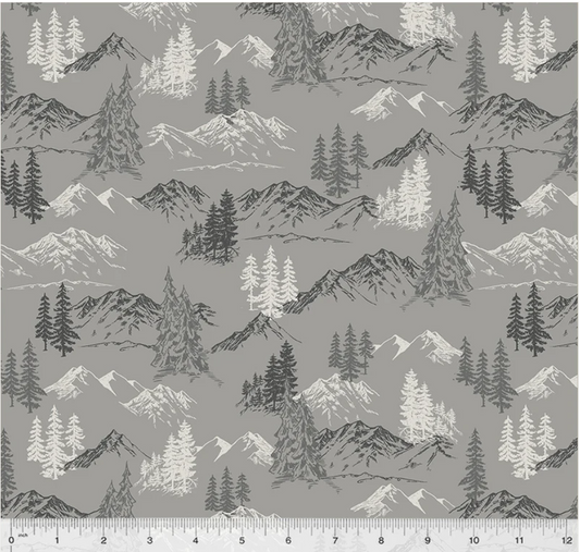 Aspen - Mountains 54043-3 Grey by Windham Fabrics