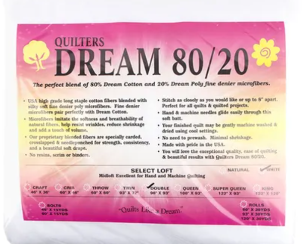 Quilters Dream 80/20 - White - Double
