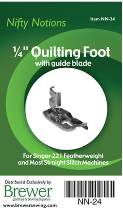 Singer 221 Featherweight 1/4 inch Quilting Foot with Blade NN-18 by Nifty Notions