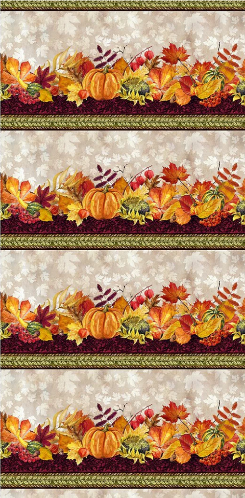 Celebrate the Seasons - Fall Border Stripe 211SEW-1 by In the Beginning Fabrics