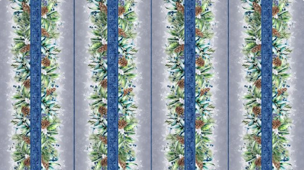 Celebrate the Seasons - Winter Border Stripe 211SEW-1 by In the Beginning Fabrics