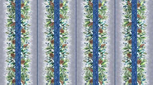 Celebrate the Seasons - Winter Border Stripe 211SEW-1 by In the Beginning Fabrics