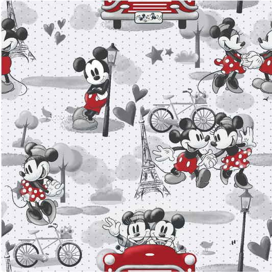 Mickey & Minnie Vintage Romance - Licensed Character Fleece 24213 by Springs Creative