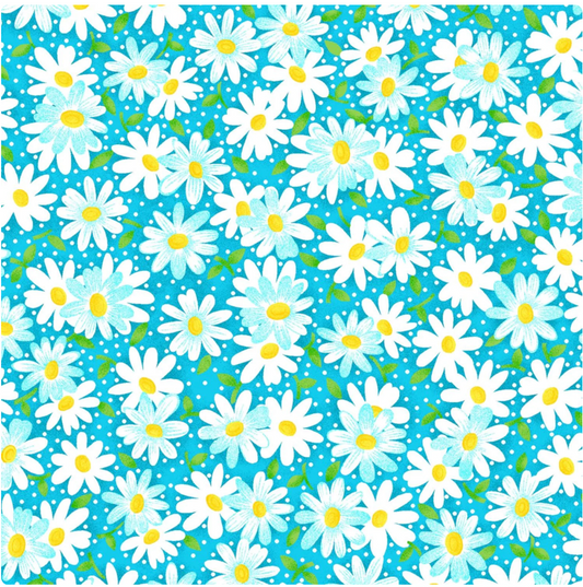 Packed Daisy Teal - 15958911 by Fabric Traditions